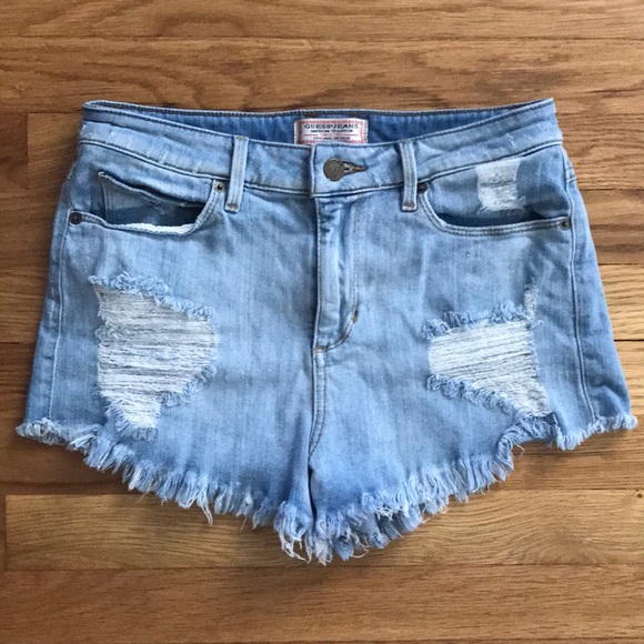 guess ripped shorts